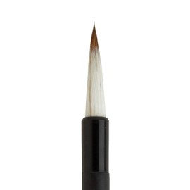 Akashiya AS-F63 Calligraphy Brush, Fine Brush, Kaisho Sharaku, Fit Grip, Beauty No. 8, For School Calligraphy, Black