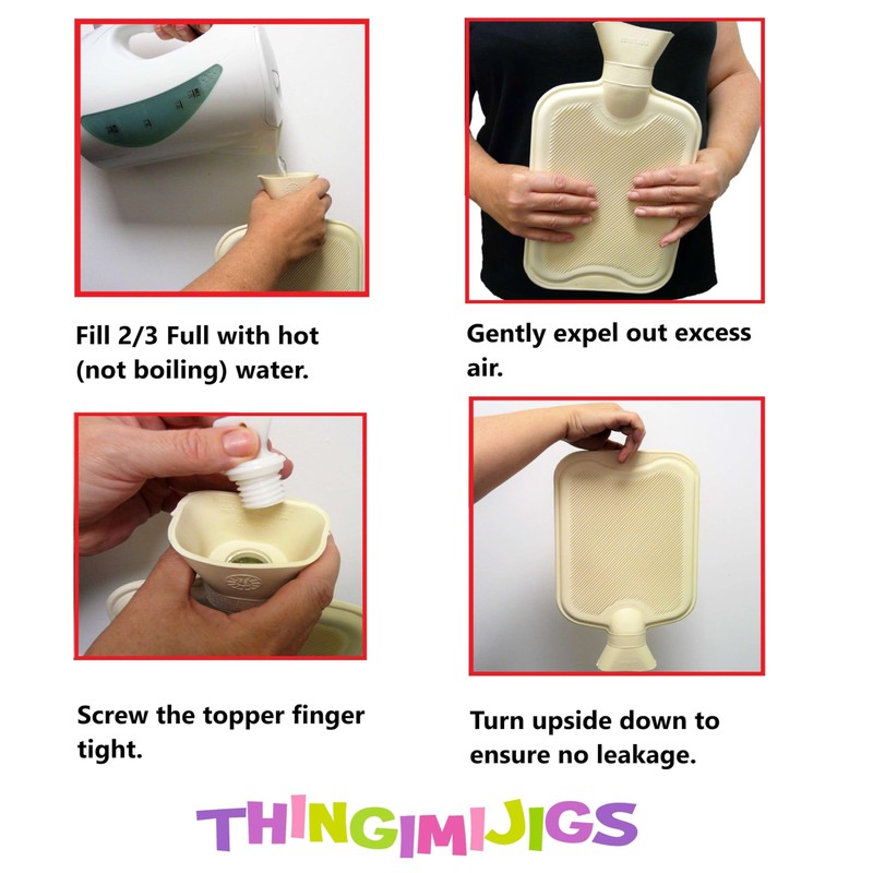 Heart Shaped Hot Water Bottle & Plush Cover 800ml Black