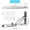 Folding Console 250 mm Heavy Duty Stainless Steel, Pack of