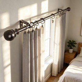 Curtain Rings with Hooks 14 Pack - Rustproof Metal Drapery Clips for Window, Shower, Door, 1.5" Inner Diameter, Smooth Gliding, Fits 5/8" to 3/4" Rods, Red Copper