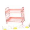 Alipis 2 Layers Plastic Storage Shelf for Kitchen, Bathroom Countertop,