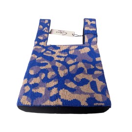 Circus SAM EDELMAN Mini handbag beaded pouch sack Purple Giraffe Pearl Beads NWT