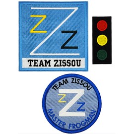 Team Zissou Life Aquatic Logo Traffic Light Frogman Ballcap Costume Patch - 3pc Bundle Iron on sew on B8O
