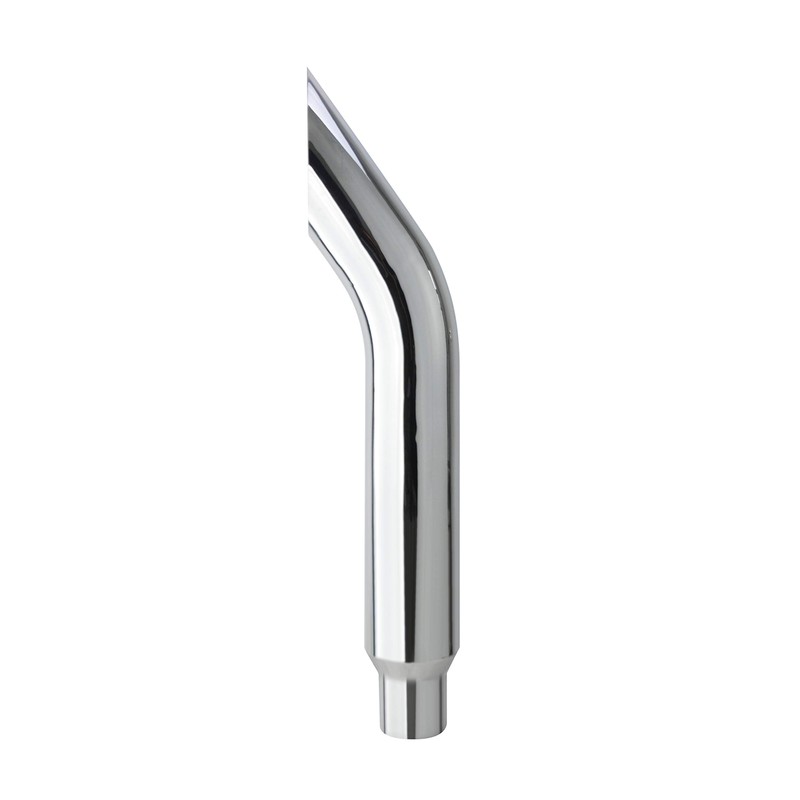 6" Bull Horn Chrome Exhaust Stack,5"OD Reduced Bottom,48" Length