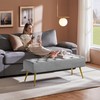 Yaheetech 45 Inch Upholstered Button-Tufted Ottoman Bench - Modern End