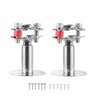 USAMILY 2pcs Adjustable Stainless Steel Pipe Bracket Clamp, Wall Mount