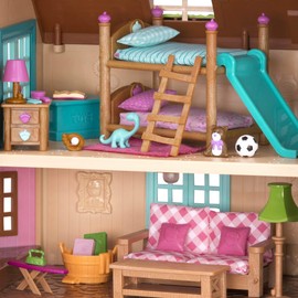 Li'l Woodzeez – Bunk Beds Playset with Miniature Bedroom Furniture & Accessories – 18 Pieces Toy Set Includes Bed, Toys, Book & More – Fun Gift for 3+ Years