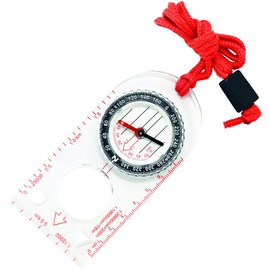 TATUM Mountaineering Compass with Scale Scale Scale Azimuth Magnet Map Compass with Loupe Marking Hole Strap Lightweight Compact Power Ring Disaster Prevention Hiking