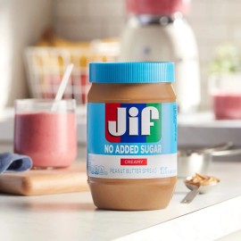 Jif No Added Sugar Creamy Peanut Butter Spread, 33.5 oz. - Smooth, Creamy Textur