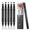 5Pcs Eyeliner Stempel Schwarzer, Doppelseitiger Flüssiger Eyeliner-Bleistift Eyeliner-Stempel Make-up, Eyeliner
