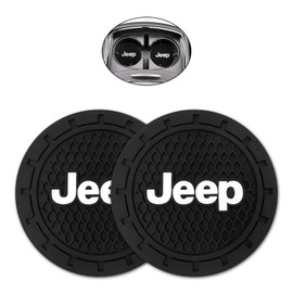 Car Cup Holder Coaster for Jeep,Silicone Cupholder Coaster,Car Interior Accessories,2.76 Inch 2 Pieces