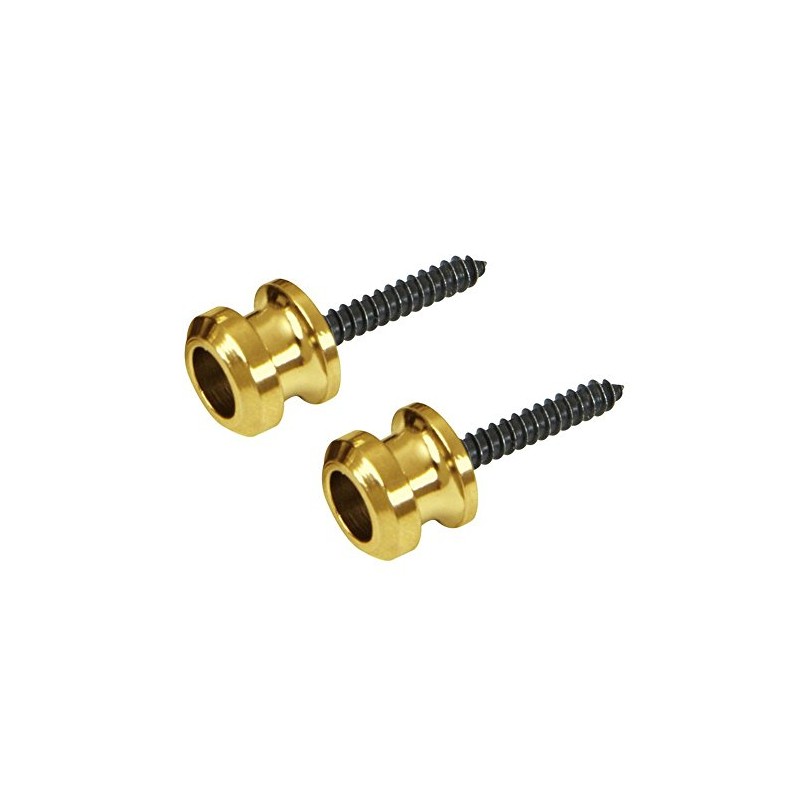Schaller Replacement Guitar Strap Lock Buttons (2) Gold