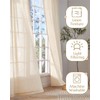 JINCHAN Boho Linen Blend Curtains with Valance Set, Living Room