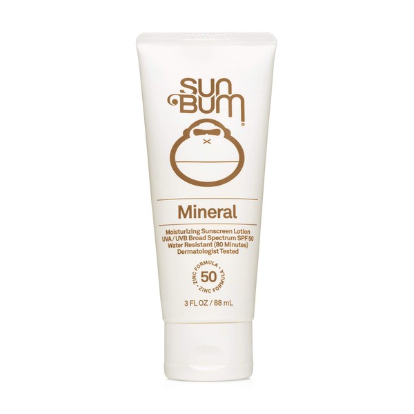 Sun Bum Mineral SPF 50 Sunscreen Lotion | Vegan and Reef Friendly (Octinoxate & Oxybenzone Free) Broad Spectrum Natural Sunscreen with UVA/UVB Protection | 3 oz