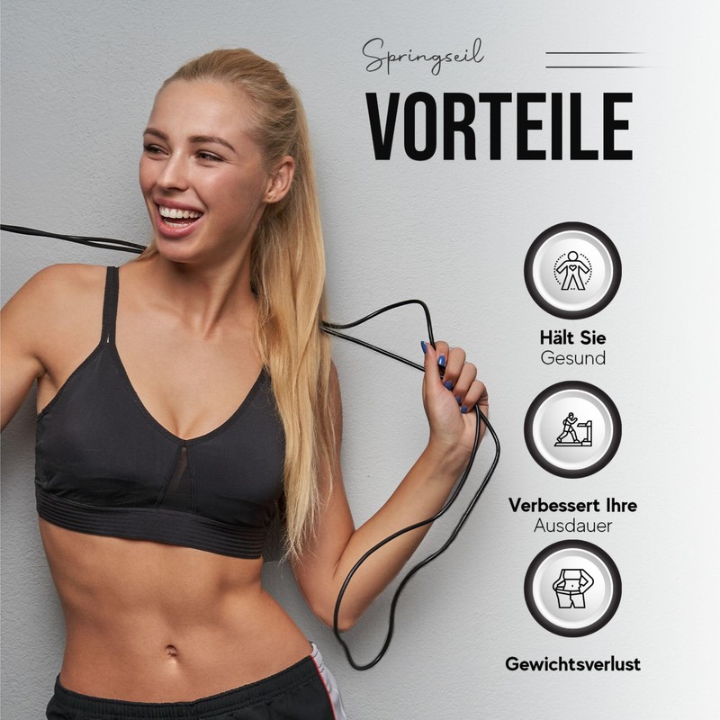 Roar Skipping Ropes (Black)