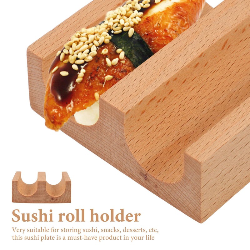 Kichvoe Sushi Taco Holder, Sushi Hand Roll Holder Wood Sushi