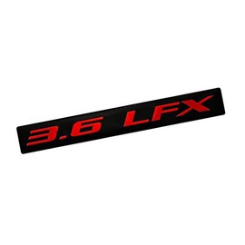 ERPART 3.6 LFX RED on Black Highly Polished Real Aluminum Emblem