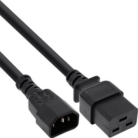 InLine 16659 °F Adaptor Cable – IEC 320 EN 60320 °C14 to C19, 3 x 1.5 mm² 10 m, max. 10 A 1 m Black
