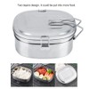 Double Layer Stainless Steel Lunch Box Bento Food Container Outdoor
