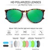 WOWSUN Vintage Round Polarized Sunglasses for Women and Men, green