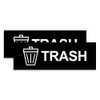 Basic Trash Sign (Black) - Small 2 Pack