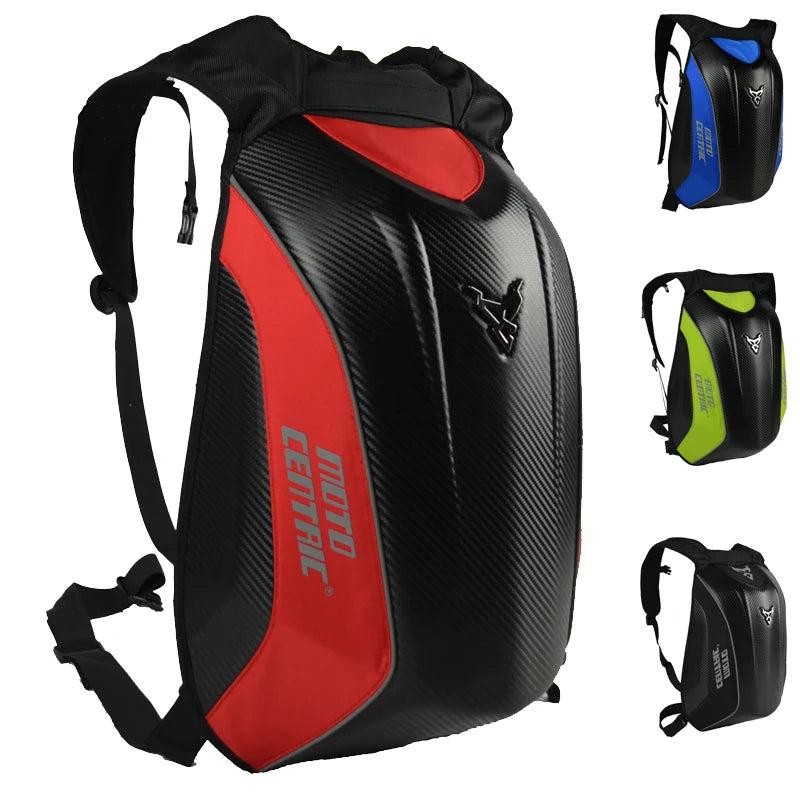 Motocentric hard shell Motorcycle Backpack - Color Name: Black
