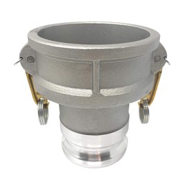 Gloxco Aluminum Type DA Cam and Groove Hose Fitting, Reducer, 4" Female Camlock x 3" Male Camlock (CAM-4030-DA-AL)