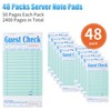 ZPARIK 48 Pack Green Guest Checks Books for Servers Server