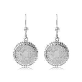 Made by Nami Set of Earrings Hanging with Sun Pendant in Gold or Silver Statement Earrings Made of Surgical Stainless Steel Boho Jewellery Women Hypoallergenic Waterproof Jewellery, Stainless Steel