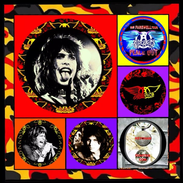 AEROSMITH STEVEN TYLER FIVE KEYCHAINS CONCERT MERCH & MEMORABILIA