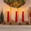 Homemory 3 Pcs Christmas Tree Candles with Remote, Waxy Flameless