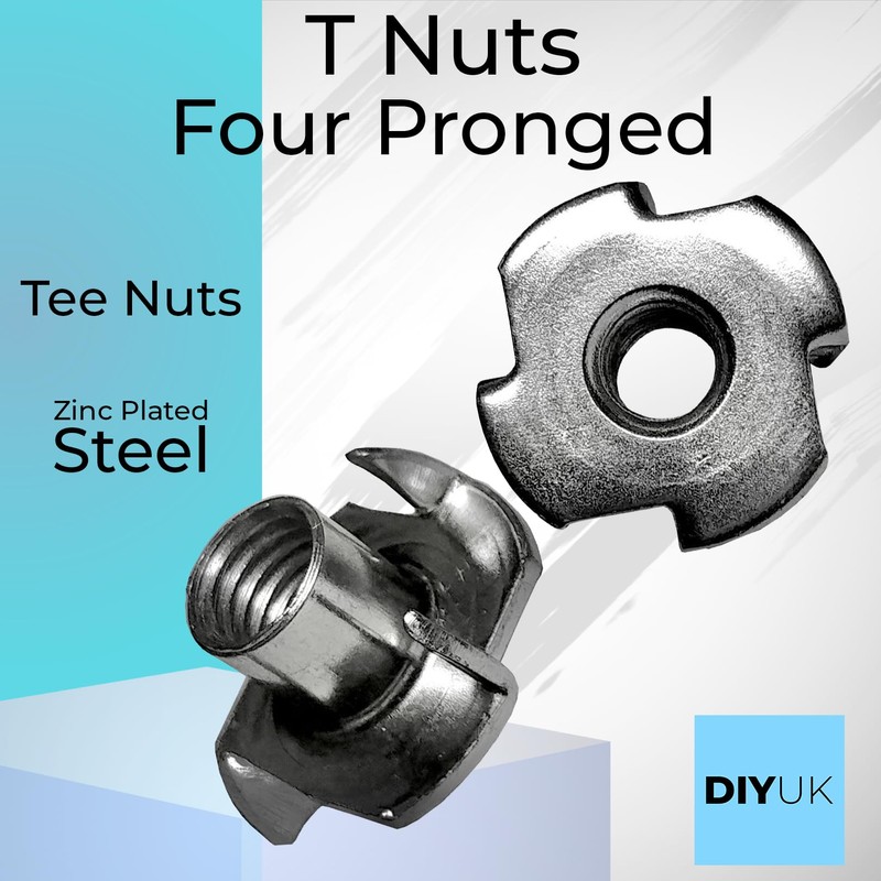 T Nuts Four Pronged Tee Nuts Zinc Plated Steel Anchors