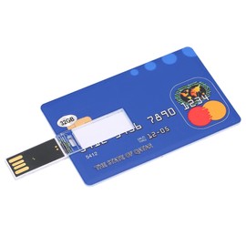 Cuifati Unidad Flash USB con Forma de Tarjeta Memoria Simple y Exquisita de 32 GB para Almacenamiento y Transferencia de Datos Ideal para la Escuela, la Oficina y los Viajes ABS