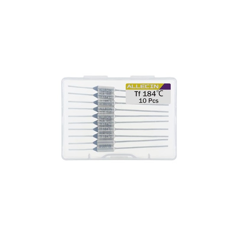 ALLECIN 10PCS 184 Degrees Celsius Thermal Fuse 10A 250V AEC184E