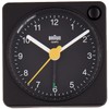 BRAUN/Brown Analog Alarm Table Clock BC02XB, Black, Modern