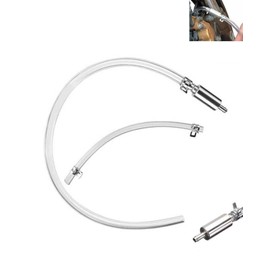 KGDUYC 1 Set Motorcycle Brake Bleed Hose, Motorcycle Bleed Hose with Check Valve Motorcycle Brake Bleed Clutch Blood Tube Tool Kit (Clear)