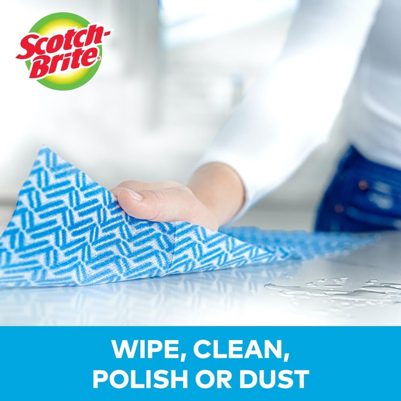 Scotch-Brite Multi-Purpose Wipes, 6 Rolls, 40 Sheets Per Roll, 240