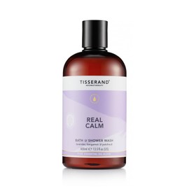 Tisserand Aromatherapy - Real Calm Bath & Shower Wash - 100% pure essential oil - Lavender, Bergamot, and Patchouli - Calming aromatherapy - 400ml