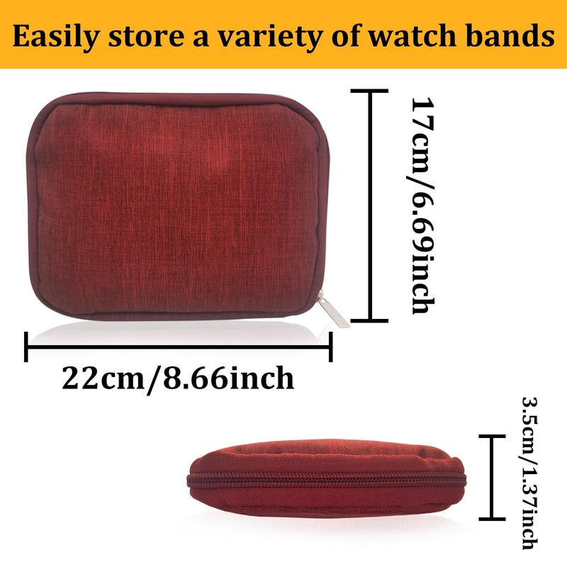 WisePoint Waterproof Watch Band Storage Case, Oxford Cloth Watch Band