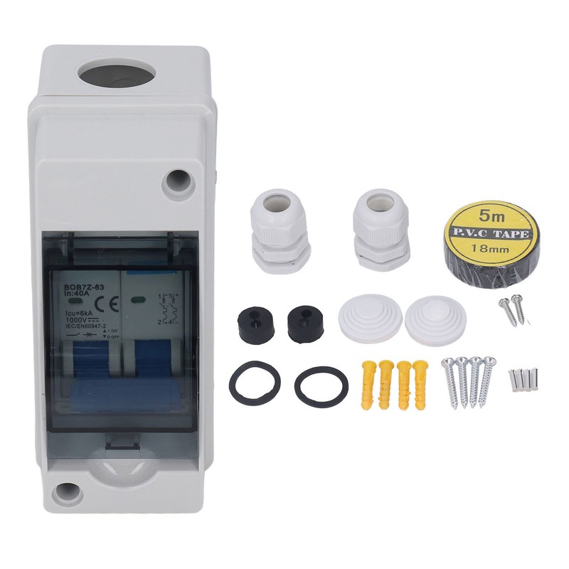 DC Disconnect Switch 40A Protective Transparent Cover Miniature Circuit Breaker