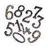 House Address Number, 5.5 Inch, Solid Cast Iron Metal Door