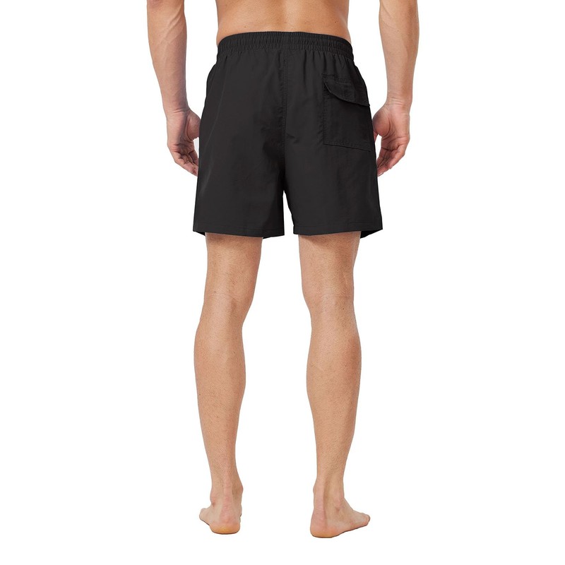Bulobulo Swimming Trunks with Zip Pocket Men's Quick-Drying, black, M