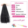 CFMY 8 Packs Crochet Braids Hair Curly 18 Inch Goddess