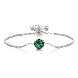 Philip Jones Green Crystal Bracelet Created with Zircondia® Crystals
