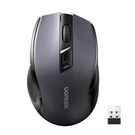 UGREEN Mouse Inalámbrico 2.4 GHz con Receptor USB, 15M de Conexión, Ratón Ergonómico de 6 Botones, hasta 4K dpi, Compatible con PC, Portátil, Macbook, Windows 11 10, macOS, Linux