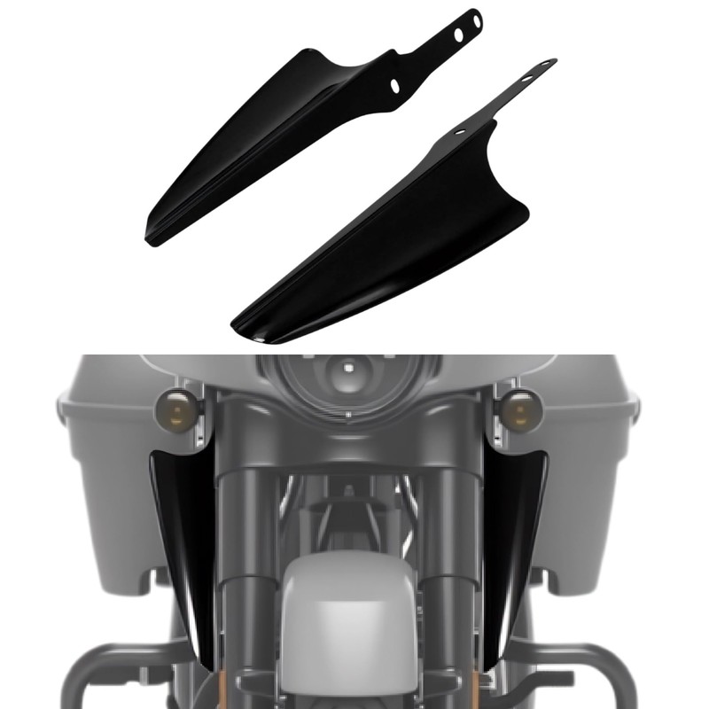AC-MTORC Front Fork Mount Wind Deflectors Windshield for Harley Touring