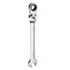 sourcing map Flex-Head Ratcheting Wrench 10mm 180° Rotating Head Metric