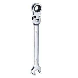 sourcing map Flex-Head Ratcheting Wrench 10mm 180° Rotating Head Metric Ratchet Combination Wrenches 72-Teeth Chrome Vanadium Steel Open End Ratchet for Fasteners Nut Bolt