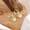 Gold Drop Earrings for Women, Small Dangle Earrings Round Pendant