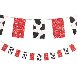 Cow Print Pennant Banner - Party Decor - 1 Piece